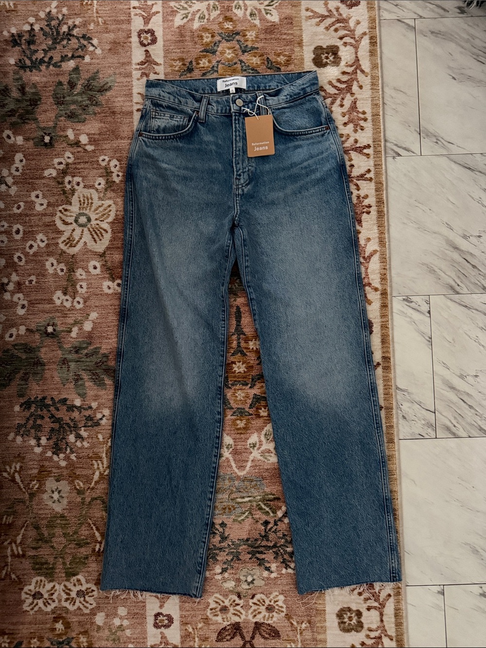 Reformation Val Straight Leg Jeans — Colorado wash
